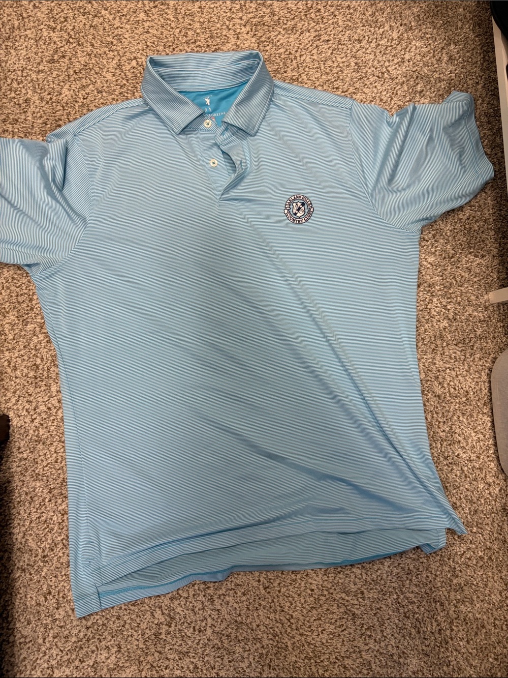 Fairway & Greene Sky Blue Men’s Golf Polo Oakland Hills Country Club